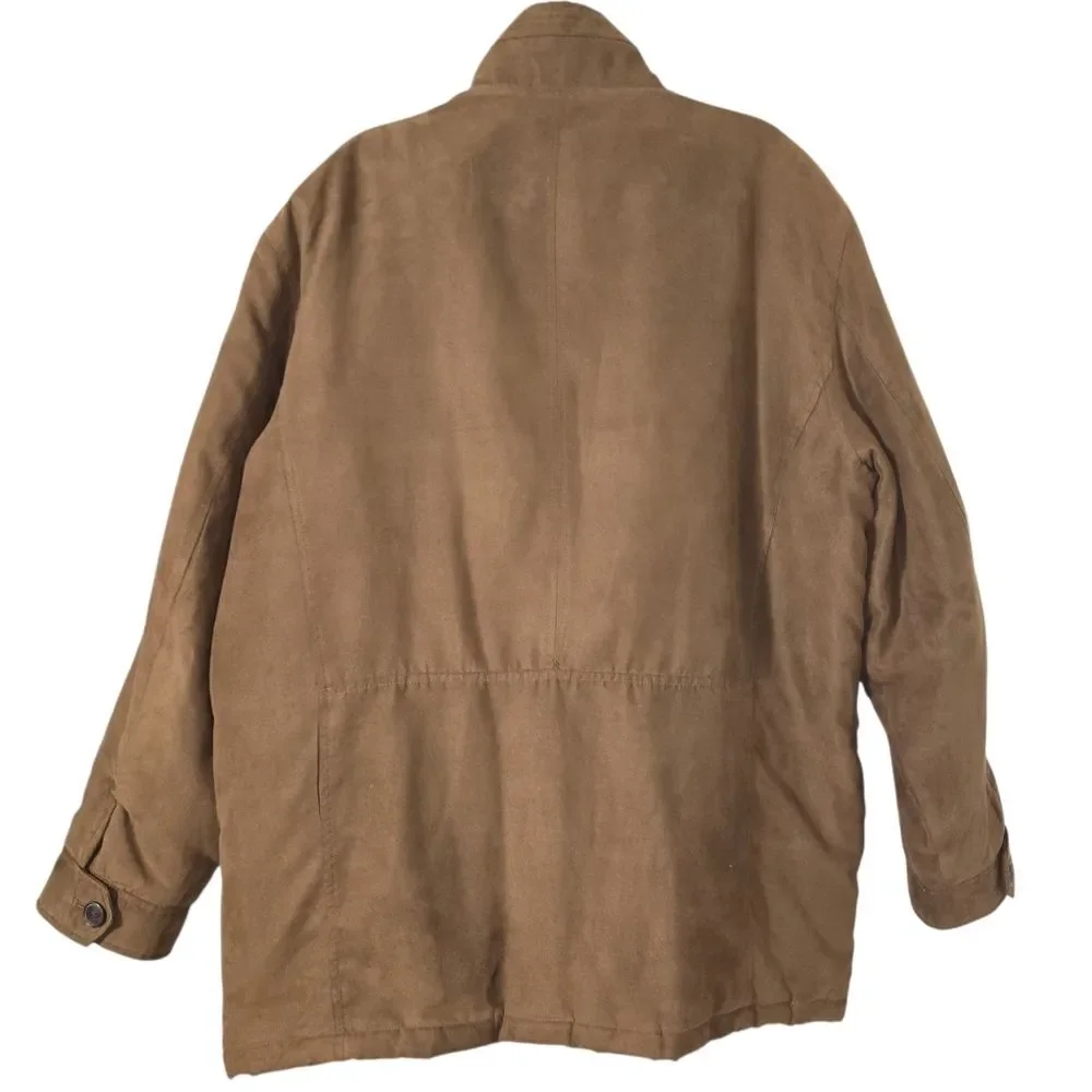 EUC VTG Weatherproof Men's Brown Jacket | Size Large | Faux Suede Winter Jacket